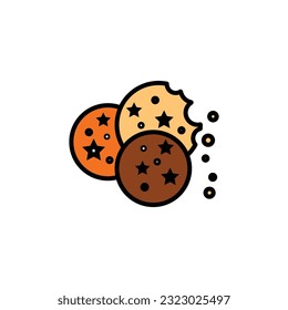 sweet cookie vector type icon