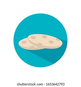 Sweet cookies flat style icon design, dessert food delicious sugar snack and tasty theme Vector illustration