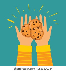 Sweet cookies in hand drawn style.