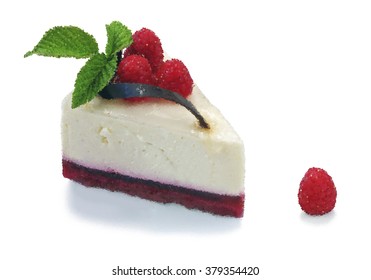 Sweet cookies with raspberry. Vector illustration EPS 8