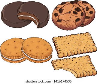 Sweet cookies in vector for any size.