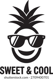 Sweet and cool pineapple graphic with fun tropical summer style