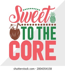 Sweet To The Core Vector Illustration Silhouette svg
