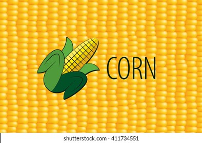 sweet corn background. print. pattern. ear. yellow. nature. Eco product. fast food