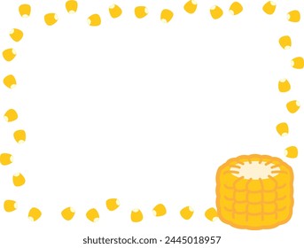 Sweet corn illustration frame material