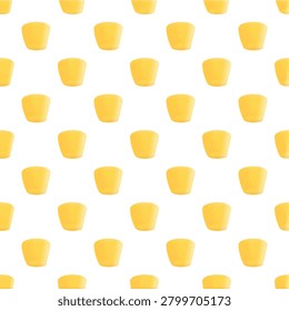 Sweet corn kernels form a seamless yellow food background