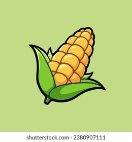 sweet corn. Suitable for decoration, stickers, icons and other.