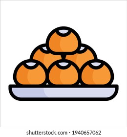 sweet cosine flat line icon 