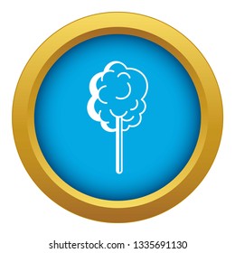 Sweet cotton icon blue vector isolated on white background for any design