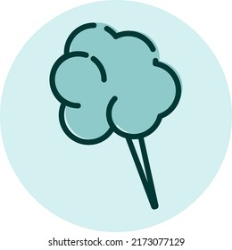 algodón dulce, ilustración, vector sobre fondo blanco.