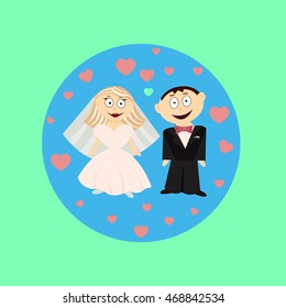 sweet couple bride and groom