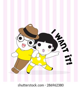 Sweet Couple illustration set