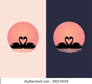 Sweet Couple Swans