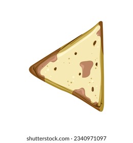 sweet cracker biscuit cartoon. closeup cheese, brown yellow, baked dry sweet cracker biscuit sign. isolated symbol vector illustration