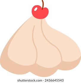 Ilustración vectorial de pila de crema dulce