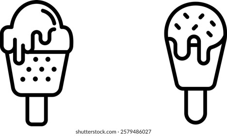 Sweet and Creamy Ice Cream Icon for Desserts, Treats, and Frozen Delights