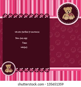 sweet creative modern background with teddy bear
