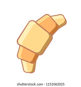sweet croissant flat icon vector