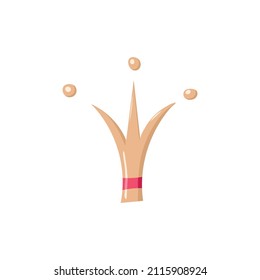 Sweet crown. Crown doodle. Crown vector icon. Princess crown design isolated on white background. Vector illustration.