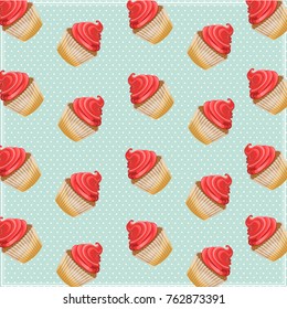 Sweet cupcake background