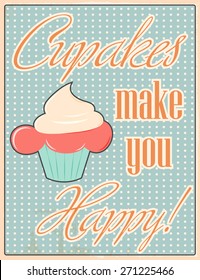 sweet cupcake background, illustration in vector format