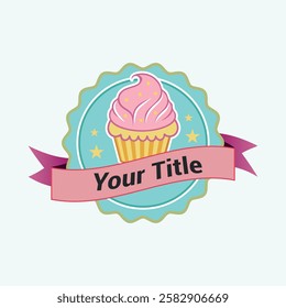 Sweet Cupcake Bakery Logo vector