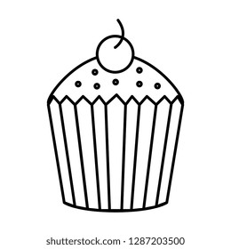 sweet cupcake with cherry