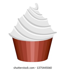 Sweet cupcake with cream image. Vector illustration design