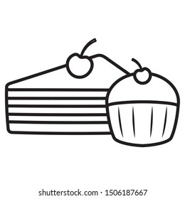 sweet cupcake design vector illustration