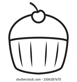 sweet cupcake design vector illustration