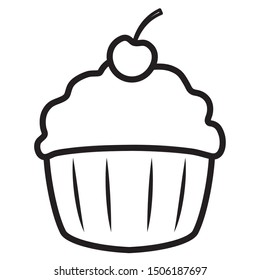 sweet cupcake design vector illustration