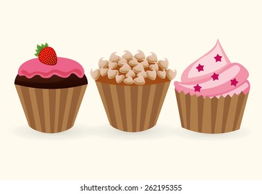 sweet cupcake design, vector illustration eps10 graphic 