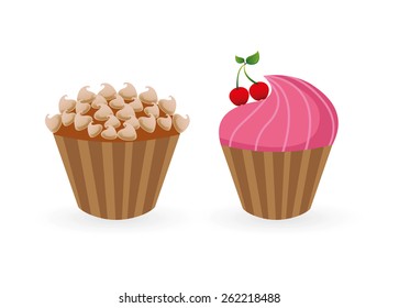 sweet cupcake design, vector illustration eps10 graphic 