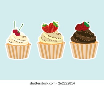 sweet cupcake design, vector illustration eps10 graphic 