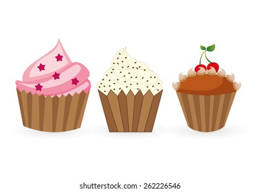 sweet cupcake design, vector illustration eps10 graphic 