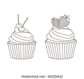 sweet cupcake design, vector illustration eps10 graphic 