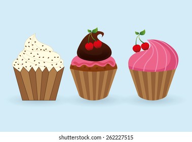 sweet cupcake design, vector illustration eps10 graphic 