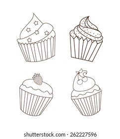 sweet cupcake design, vector illustration eps10 graphic 