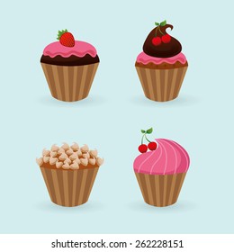 sweet cupcake design, vector illustration eps10 graphic 