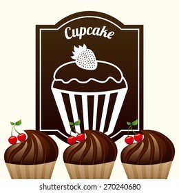 sweet cupcake design, vector illustration eps10 graphic 