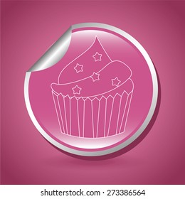 sweet cupcake design, vector illustration eps10 graphic 
