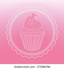 sweet cupcake design, vector illustration eps10 graphic 