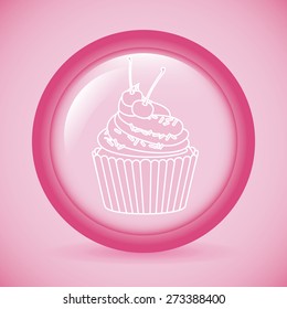 sweet cupcake design, vector illustration eps10 graphic 