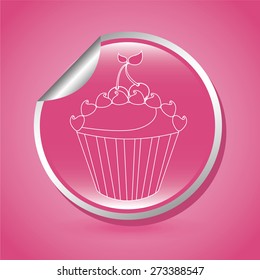 sweet cupcake design, vector illustration eps10 graphic 