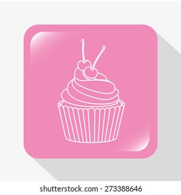 sweet cupcake design, vector illustration eps10 graphic 