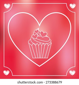 sweet cupcake design, vector illustration eps10 graphic 