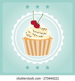 sweet cupcake design, vector illustration eps10 graphic 