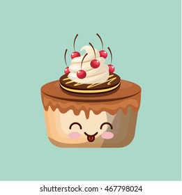 sweet cupcake design, vector illustration eps10 graphic