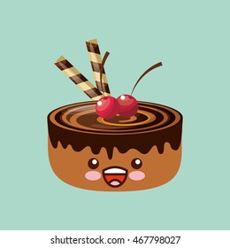 sweet cupcake design, vector illustration eps10 graphic