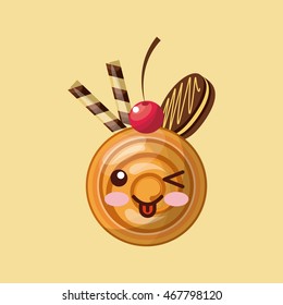 sweet cupcake design, vector illustration eps10 graphic